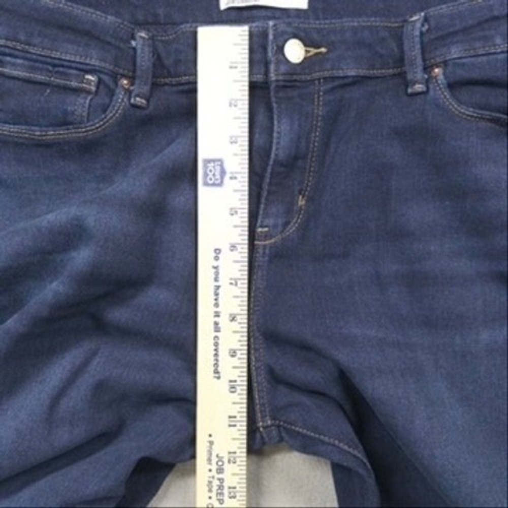 Signature Levi Strauss Bootcut Jeans Womens 16 Dark Wash Mid Rise Stretch Casual - Picture 8 of 14